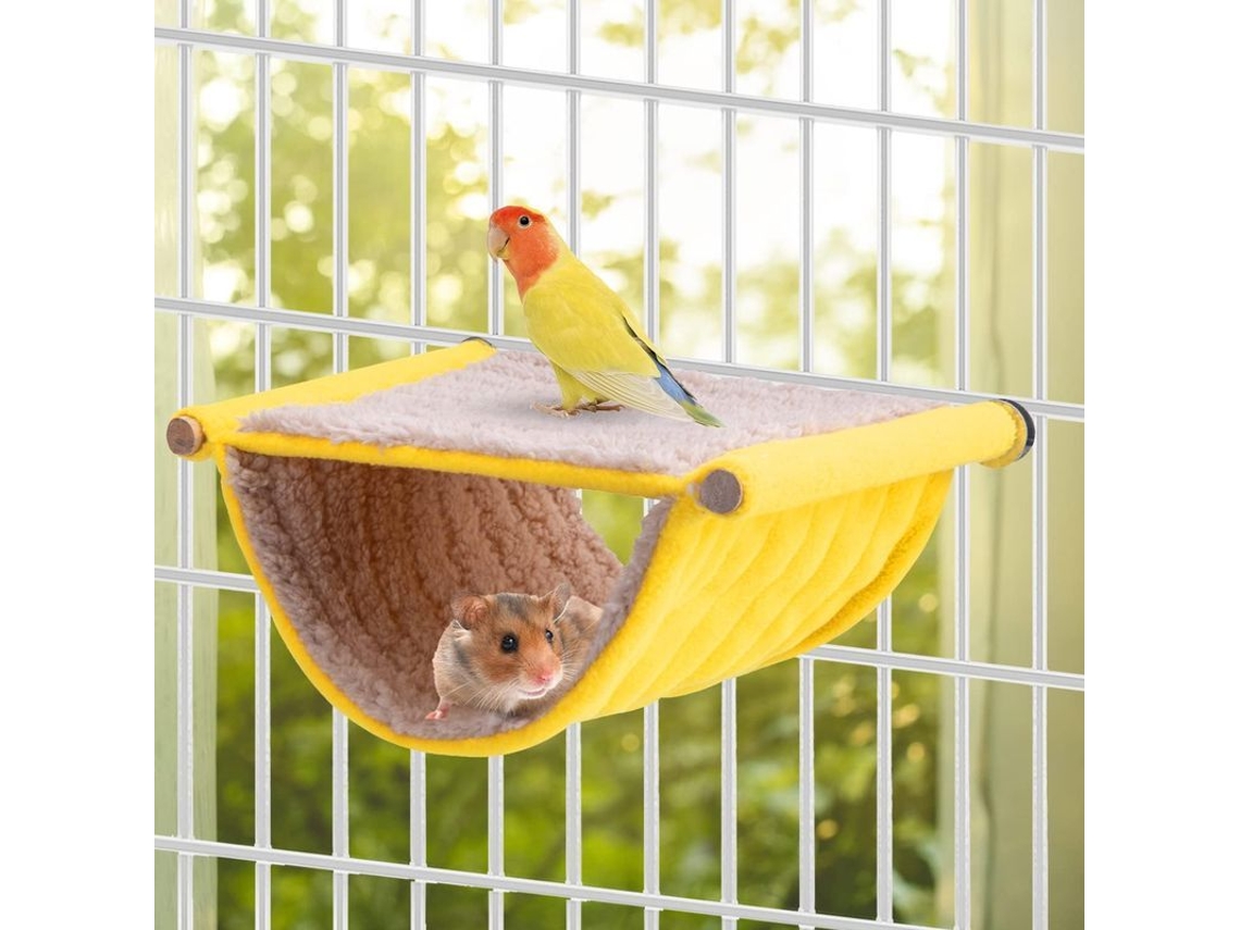 2026-hamaca De Invierno Cálida De Doble Uso Para Hammsters, Loros Y Otros Animales Pequeños (amarillo)
