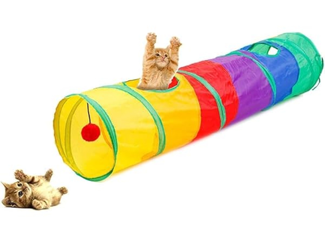 Túnel Plegable Para Gatos, Compacto Y Resistente: Ideal Para Conejos, Cobayas Y Otros Animales Pequeños, Con Un Diseño Ergonómico Para Uso D