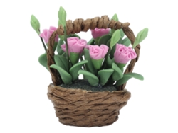 Miniaturas De Flores De Arcilla Vibrantes Para Jardín De Hadas De Casa De Muñecas, Accesorio 1/12