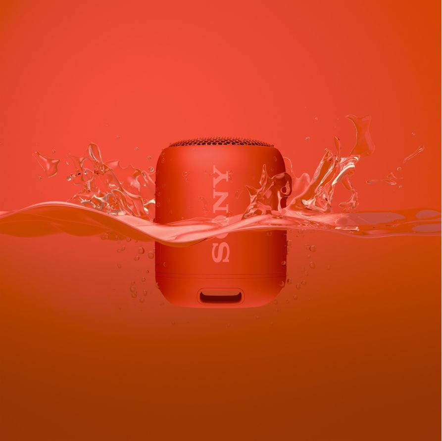 Altavoz Sony Srsxb12r srsxb12 rojo con extra y bluetooth xb12 autonomía hasta 16 horas alcance 10 manos libres batería 16h compacto ip67 diseño resistente agua