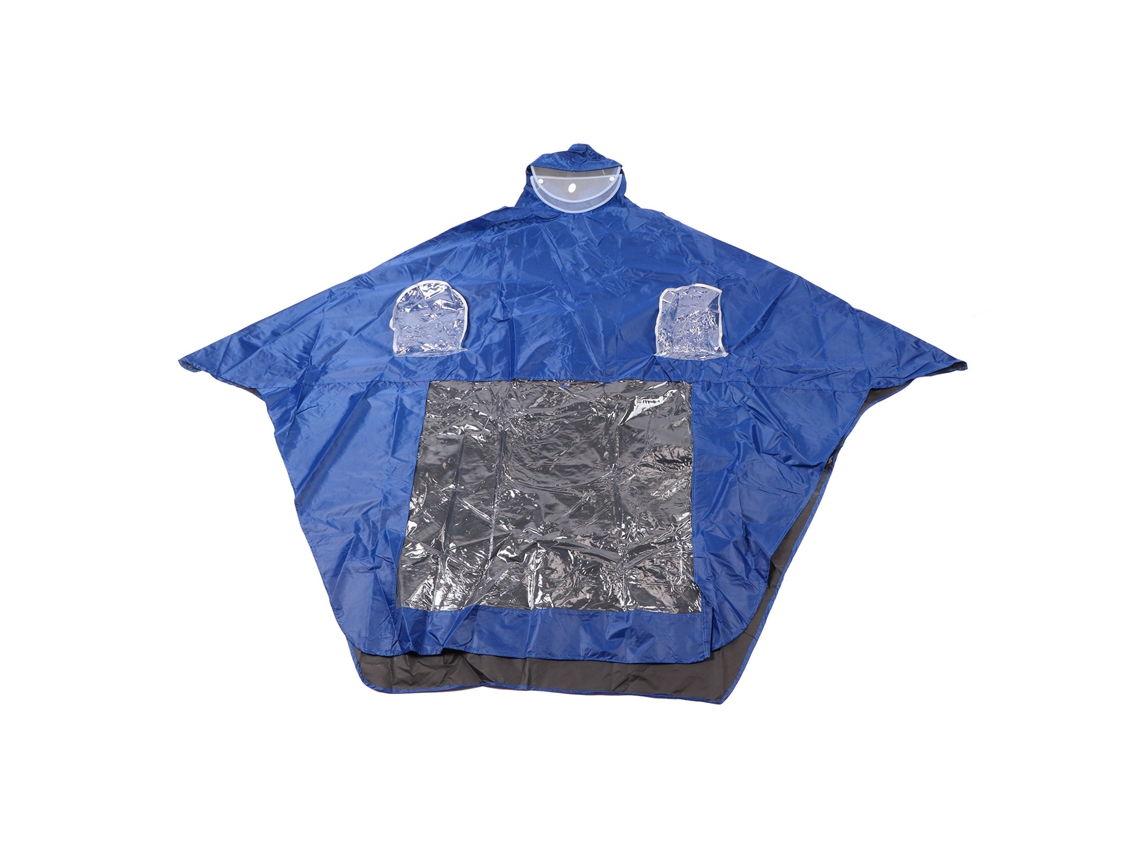 Impermeable para bicicleta eléctrica, PVC azul Oxford de alta densidad para adultos, días de lluvia.