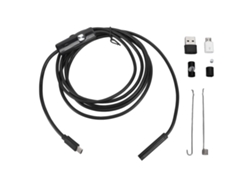 Endoscópio Industrial Câmera Inspeção Com Cabo 2m Diâmetro 7mm Usb Type C Microusb Para Estruturas Mecânicas E Bloqueios De Tubulações