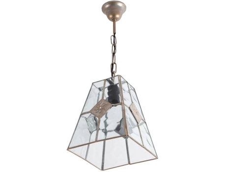 Lámpara de Techo FABRILAMP Estepa (Dorado - E27 - Máx. 60W - Cristal - Metal)
