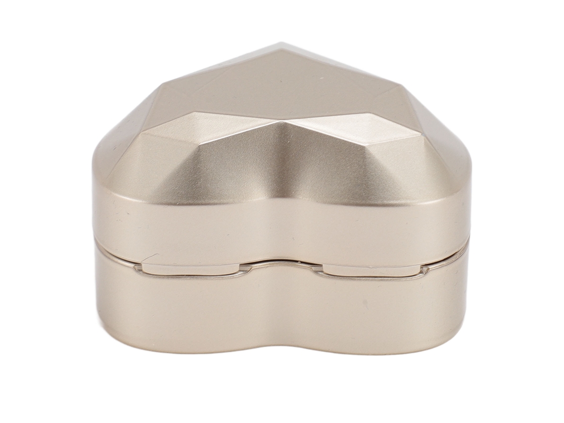 Caja Para Collar Con Forma De Corazón E Iluminación Led: Elegante Regalo De Joyería Dorada Para Bodas Y Aniversarios.
