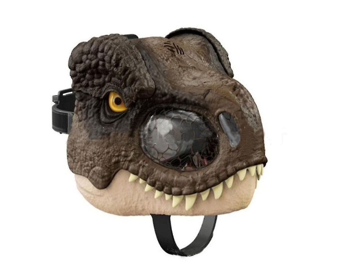 Máscara De Dinosaurio Tyrannosaurus Rex De Jurassic World Con Boca Móvil Para Halloween Y Fiestas.
