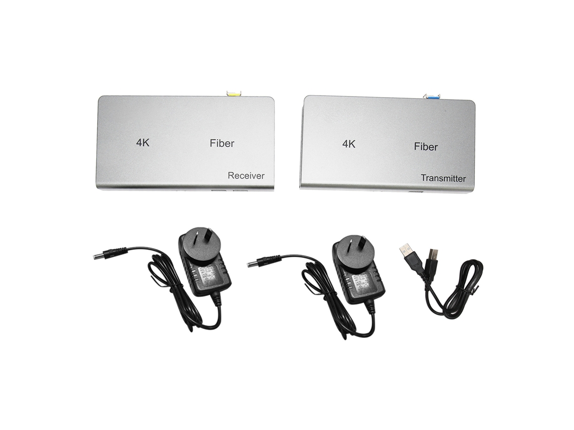 Extensor de fibra KVM con transmisión 4k y alcance de 10 km