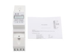 Medidor De Electricidad Monofásico De 2 Polos Para Riel Din, 220 V, Con Pantalla Lcd Digital, 5(30) A