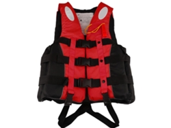 Chaleco de pesca con silbato, dispositivo de seguridad flotante ajustable, impermeable.
