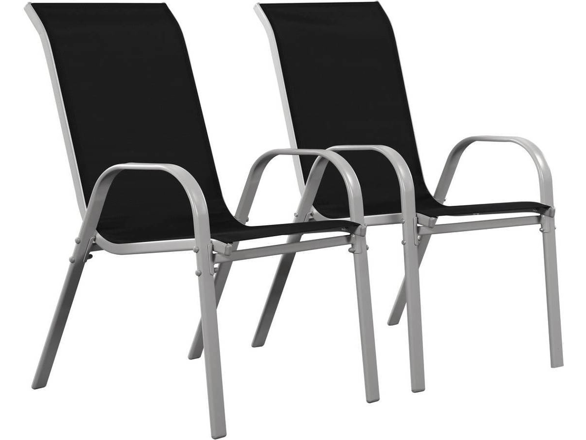 Conjunto 2 Sillas de Jardín HABITAT Y JARDÍN Cordoba (Negro - 53.5 x 75 x 92 cm)