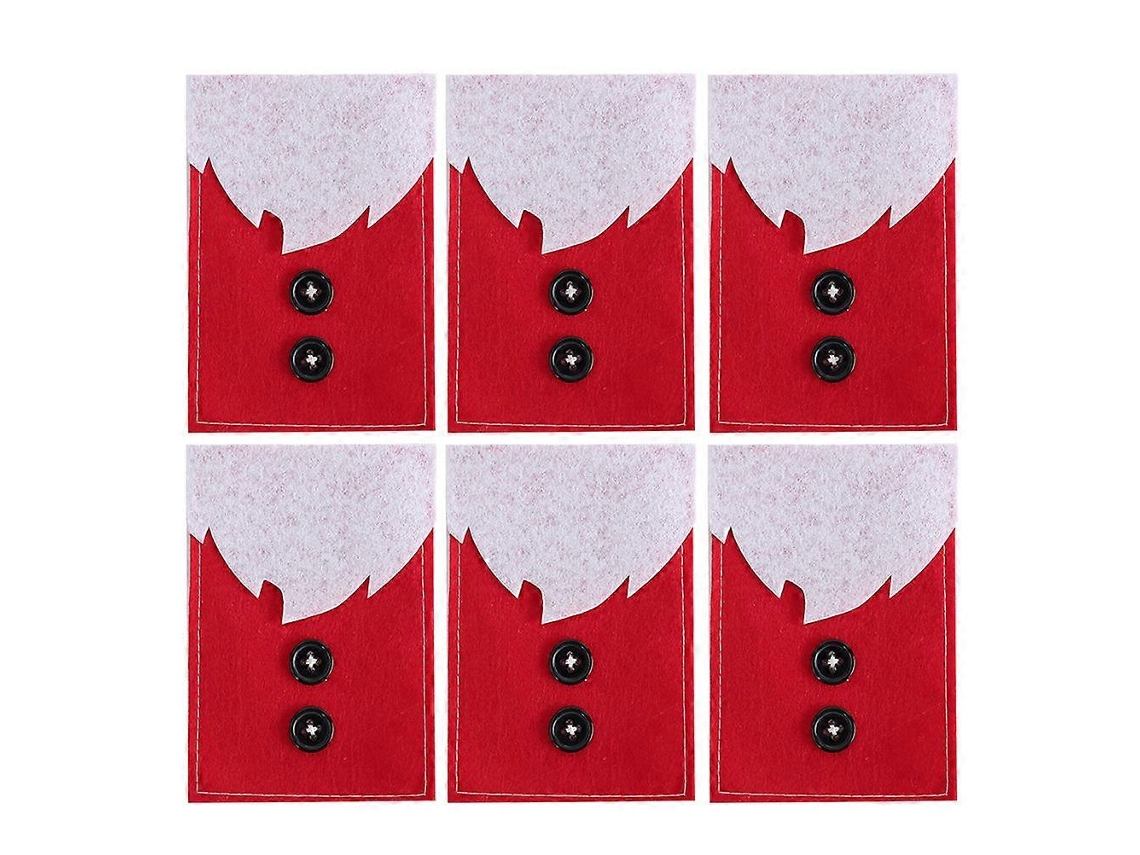 Bolsas para cubiertos navideñas rojas, 12 unidades. Nostalgia88