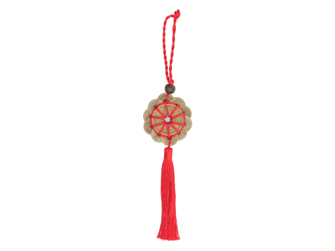 Moneda china de Feng Shui Baok con cuerda roja para la decoración del Año Nuevo Chino y del hogar.