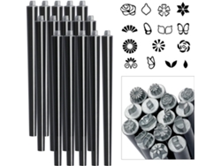 Pochoir A Ongles,15 Stylos Estamper - Outils De Création Avec Motifs Variés Kit Dessin Débutantes