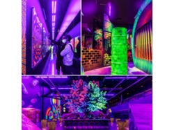 Barra De Luz Led Uv Con 12 Led, 36 W, Montaje En Pared Lava, Luz Negra Para Fiestas Y Escenarios, Ip44