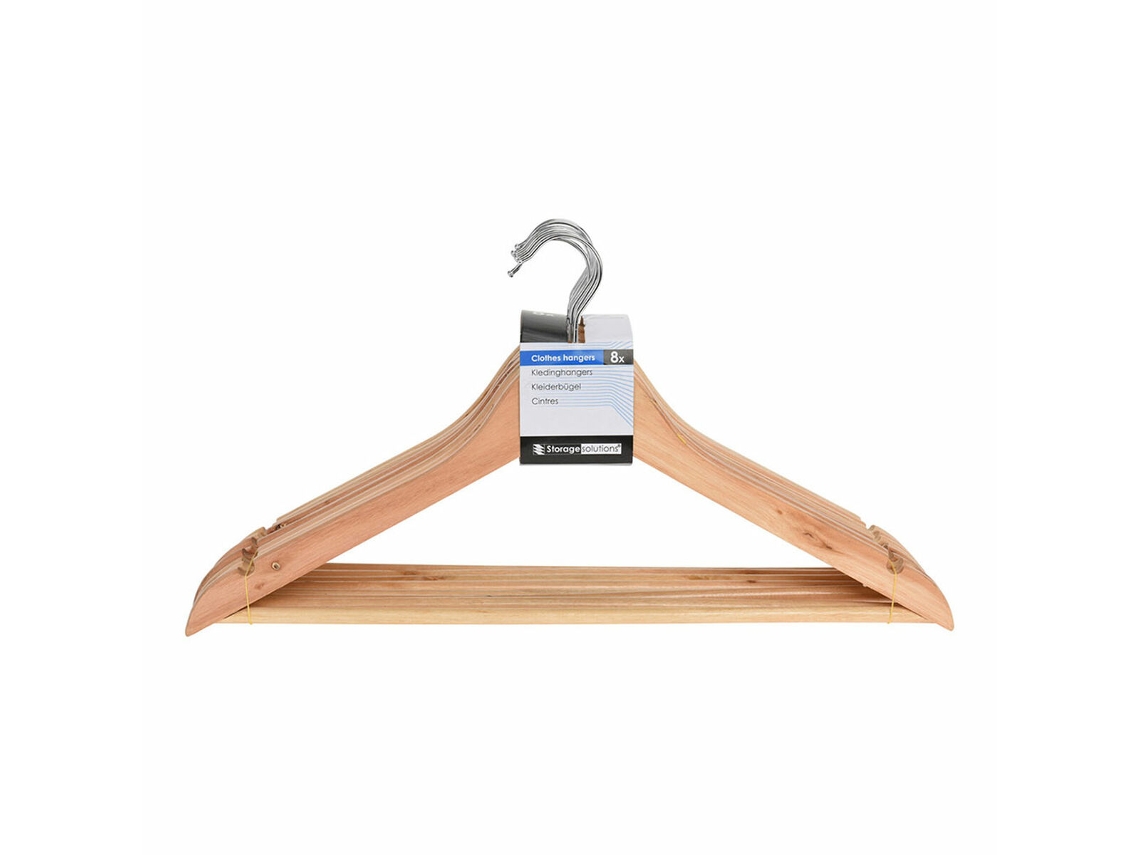 Juego de Perchas STORAGE SOLUTIONS kh1000030 (Madera - Marrón natural)