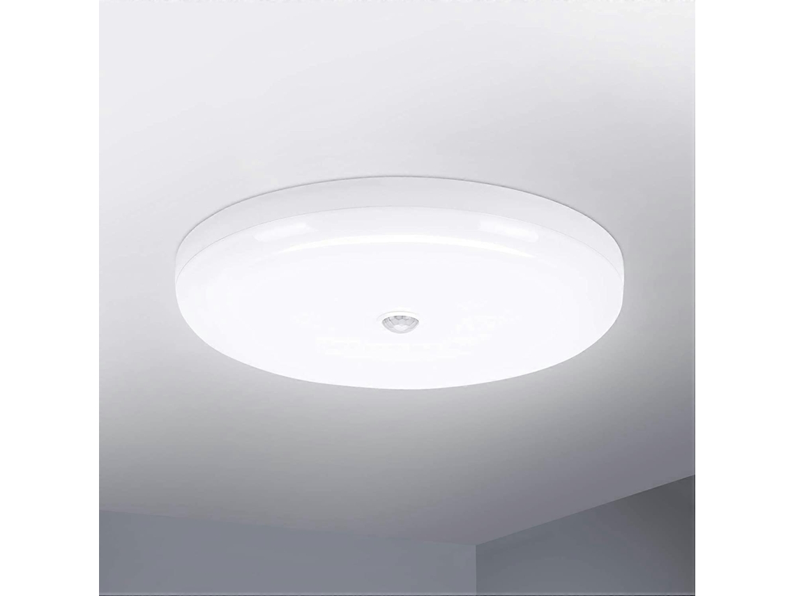 Rebe-luz De Techo Led 30w Con Sensor De Movimiento Ip56 2400lm Blanco Frío 6500k 25cm