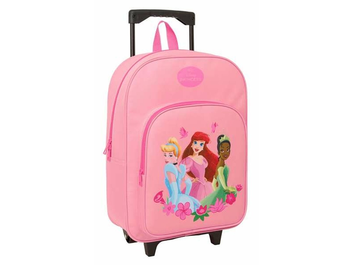 Mochila escolar con ruedas Disney Princess rosa 32 x 42 x 14 cm