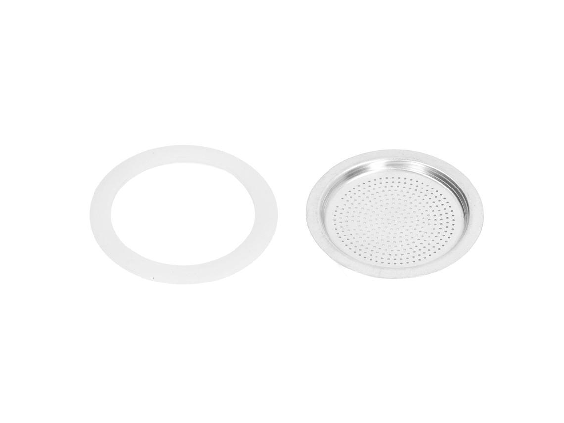 Kit De Filtro De Aluminio Reutilizable Con Anillo De Sellado Para Hervidor De Café De 6 Personas.