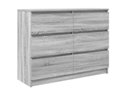 Aparador Sonoma MAISON EXCLUSIVE de madera gris 100x35x76 cm