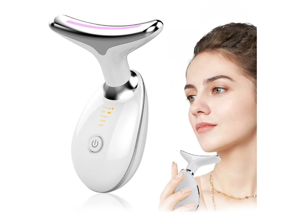 Yunzii AM 1081 Dispositivo de belleza reafirmante facial y de cuello para rostro y cuello, blanqueamiento y eliminación de arrugas