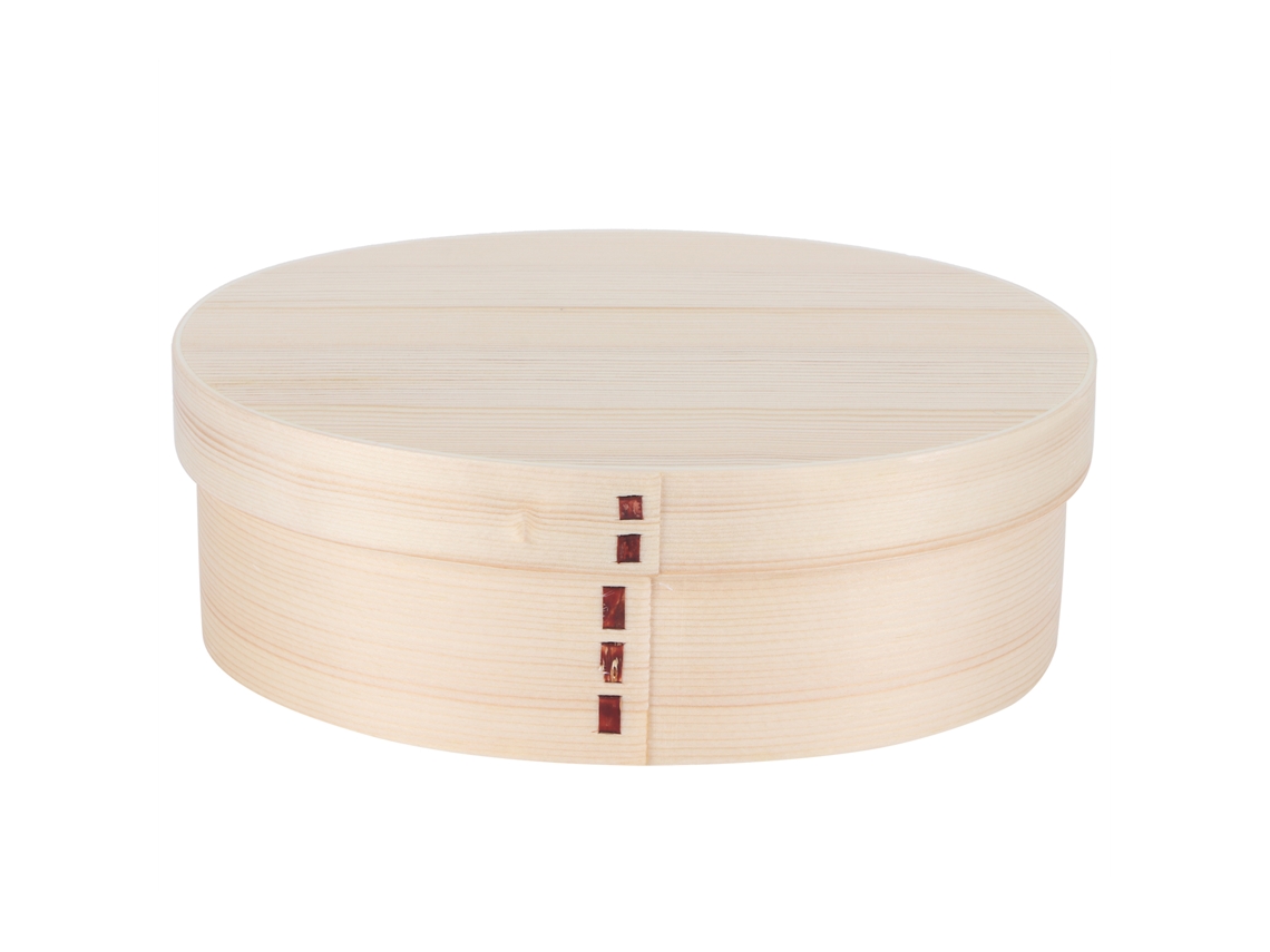 Fiambrera de madera de 17,5 x 13,5 cm, fiambrera bento portátil para estudiantes y trabajadores.