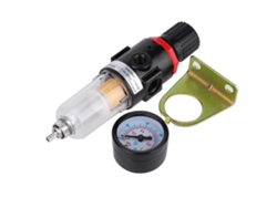 Regulador de filtro para compresor de aire de 1/4" con separador de aceite y agua.