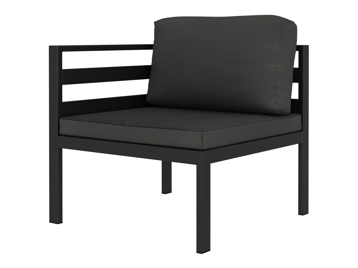 Maison Exclusive - Set Muebles De Jardín 8 Pzas Y Cojines Aluminio Gris Antracita