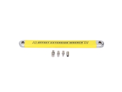 Extensión Acodada Multiusos De Acero De Alto Carbono Y Llave De Carraca Con Adaptadores De 1/2", 1/4" Y 3/8".