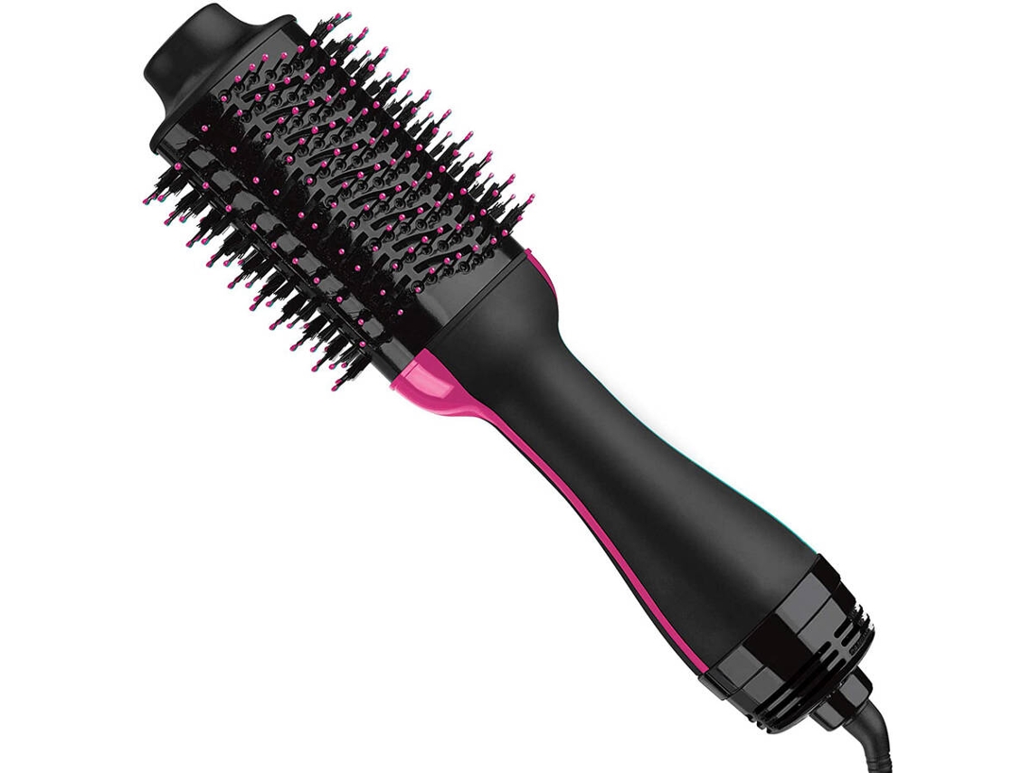 Cepillo de aire caliente para secador de cabello y voluminizador de un solo paso, negro, el empaque puede variar TUSERXLN