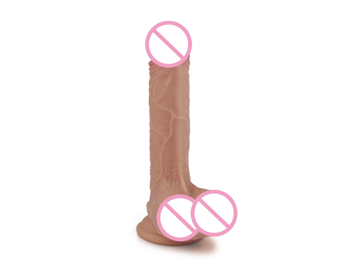 Juguete Para Mujer Dildo Simulado De Silicona Líquida De Doble Capa Con Ventosa Fuerte Yg004
