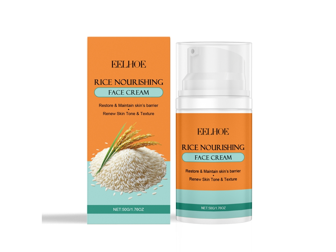 Crema de arroz nutritiva para una piel sana