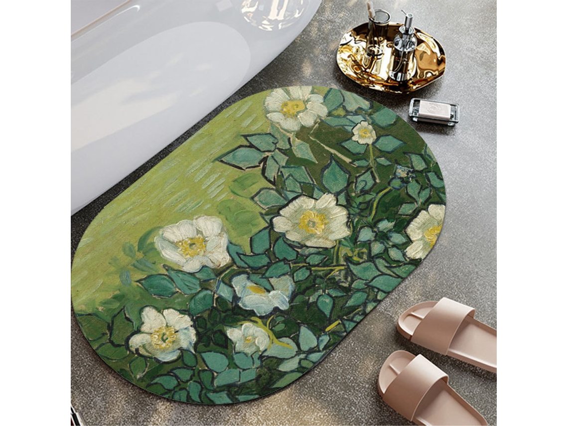 Alfombra de Baño LUUCOZK Antideslizantes Absorbentes Decoración Baño Secado Poliéster Multicolor (60x90cm)