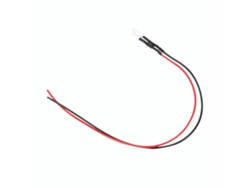 Omni-10pcs Diodo Led 12v 5mm Cable 20cm 0.06w Luz Blanca Cálida Cableado Multicolor
