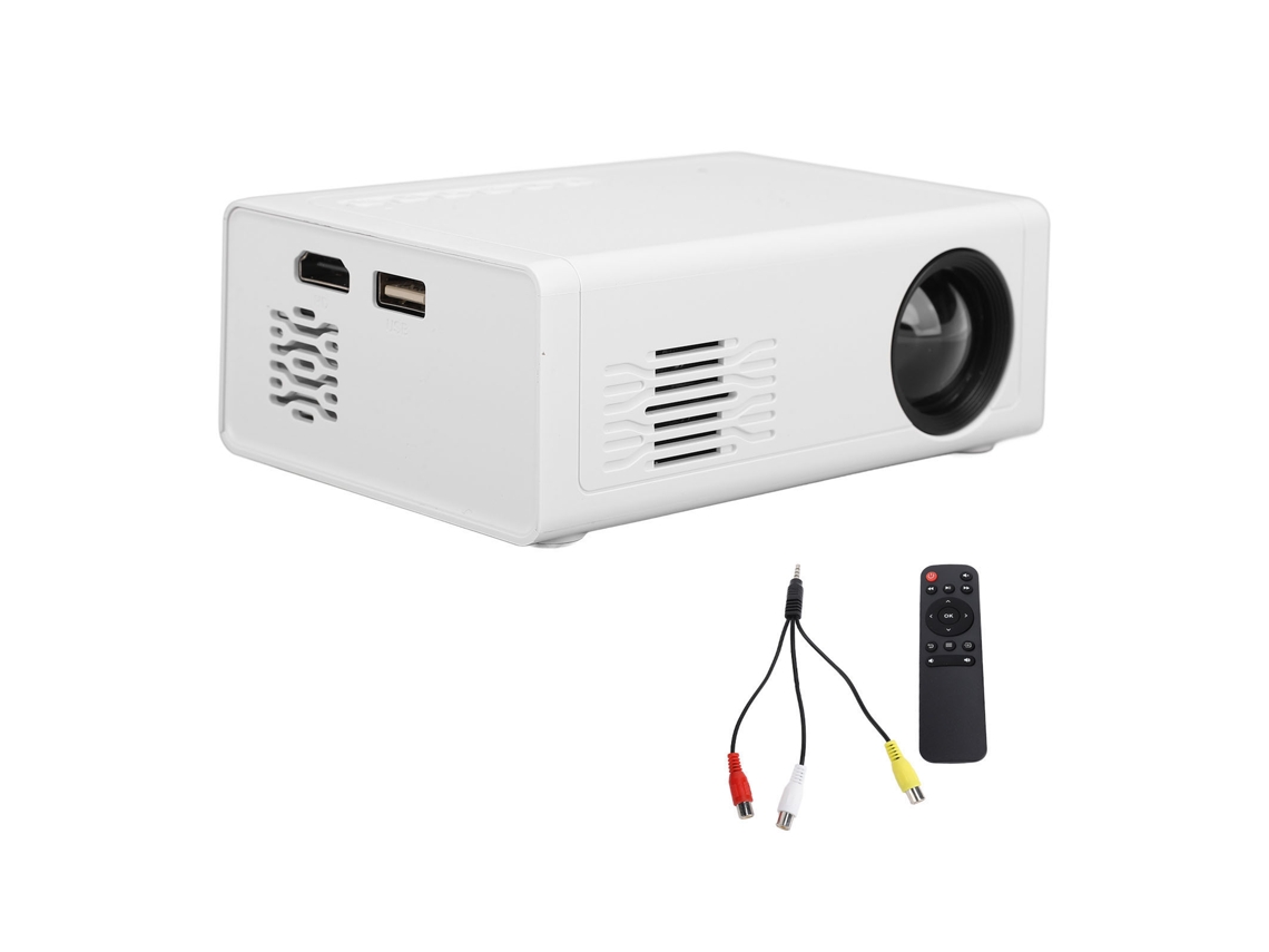 Proyector Usb Portátil Hd 1080p Con Interfaz Multimedia Hd Y Control Remoto Para Teléfono Móvil, Tableta Y Computadora Portátil - Blanco - Enchufe Australiano