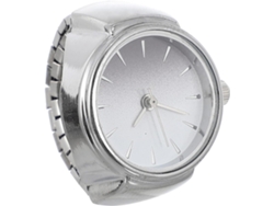 Reloj Pulsera Elástico Cuarzo Mujer Hombre Aleación Redondo Plateado Estilo Festivalero Joyería Práctica