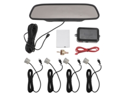 Mali sistema de Radar de Ré com 4 Sensores Detecção 0.3 2.0m Alerta Sonoro e Visual Led para Carro Suv Caminhão Prata