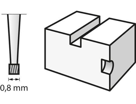 Cortador de Grabado de 0.8mm BOSCH Mpx3 5000108 Espiga 0,8Mm Grabado