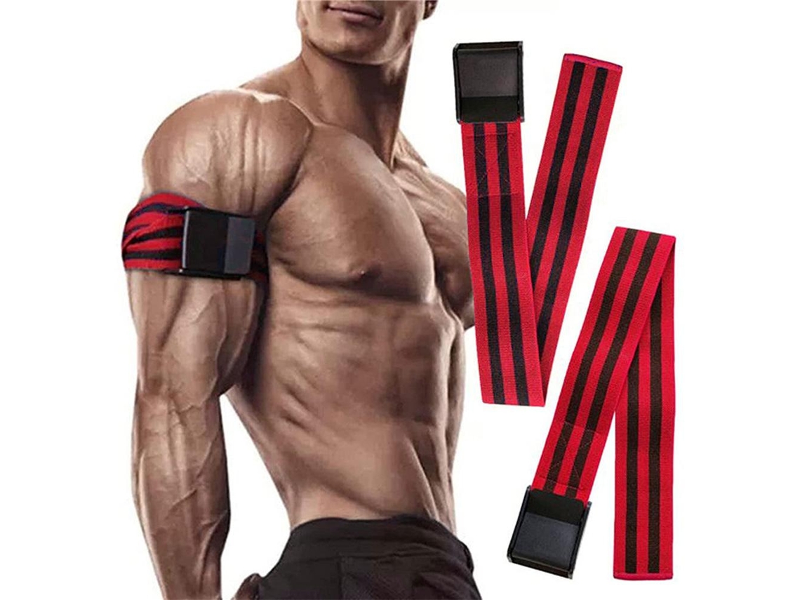 Vlrla-20262pcs Cintas De Restricción De Sangre Elásticas Para Crecimiento Muscular Hombres Mujeres Ejercicio Brazos 60cm Negro Rojo