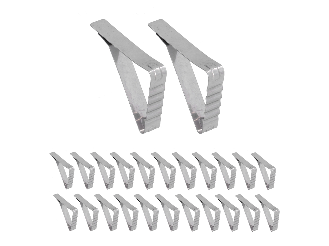 24 Pinzas De Acero Inoxidable Duraderas Y Estables Para Manteles, Ideales Para Picnics, Jardines Y Exteriores.