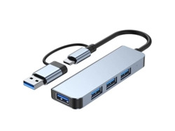 Adaptador USB 3.0 a USB 3.0 4 en 1, 1 unidad, 2,03, Yizhood, color plata