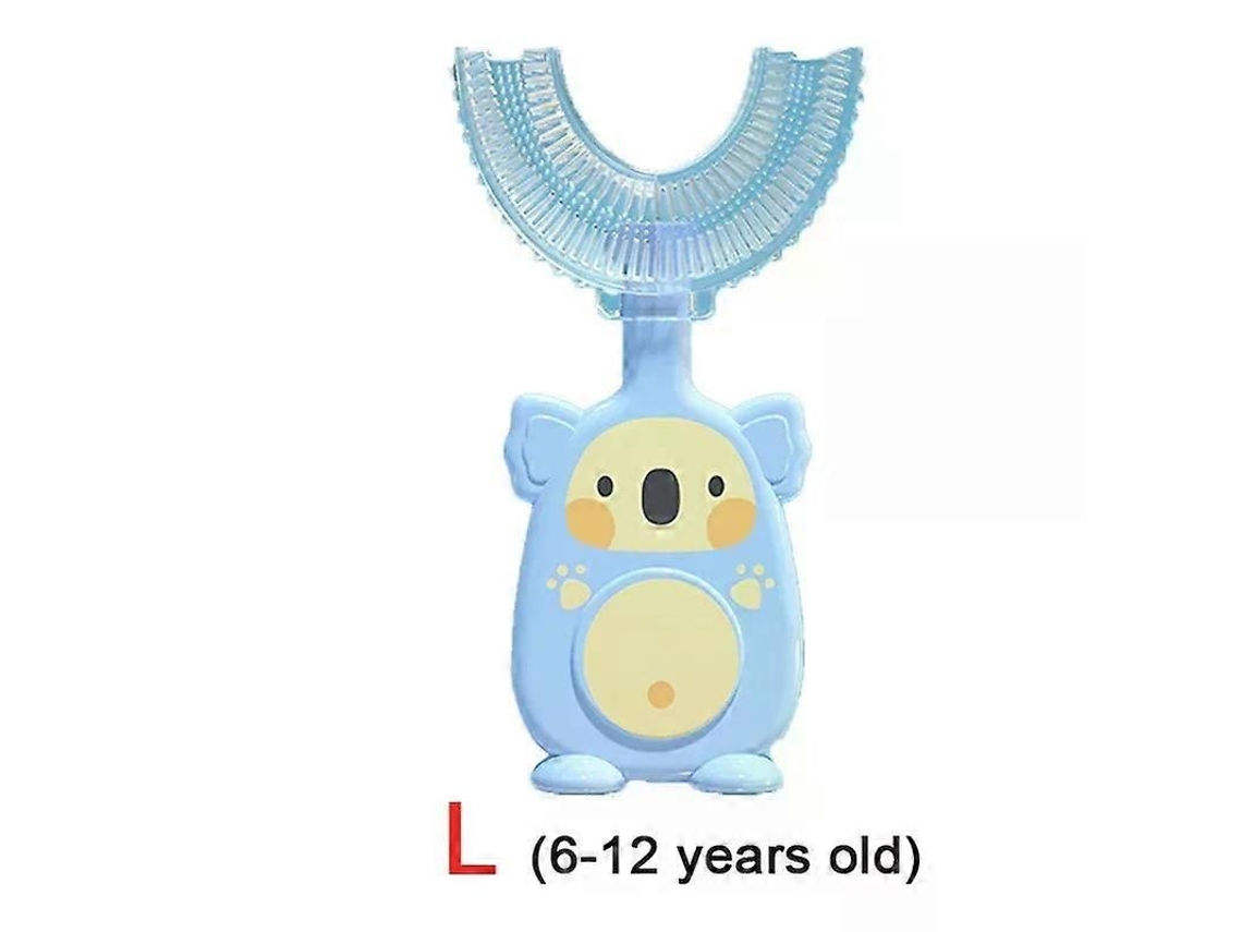 Cepillo de dientes infantil en forma de U con rotación de 360 ​​grados, mordedor para bebés y niños pequeños, higiene bucal de silicona. GOKOCO