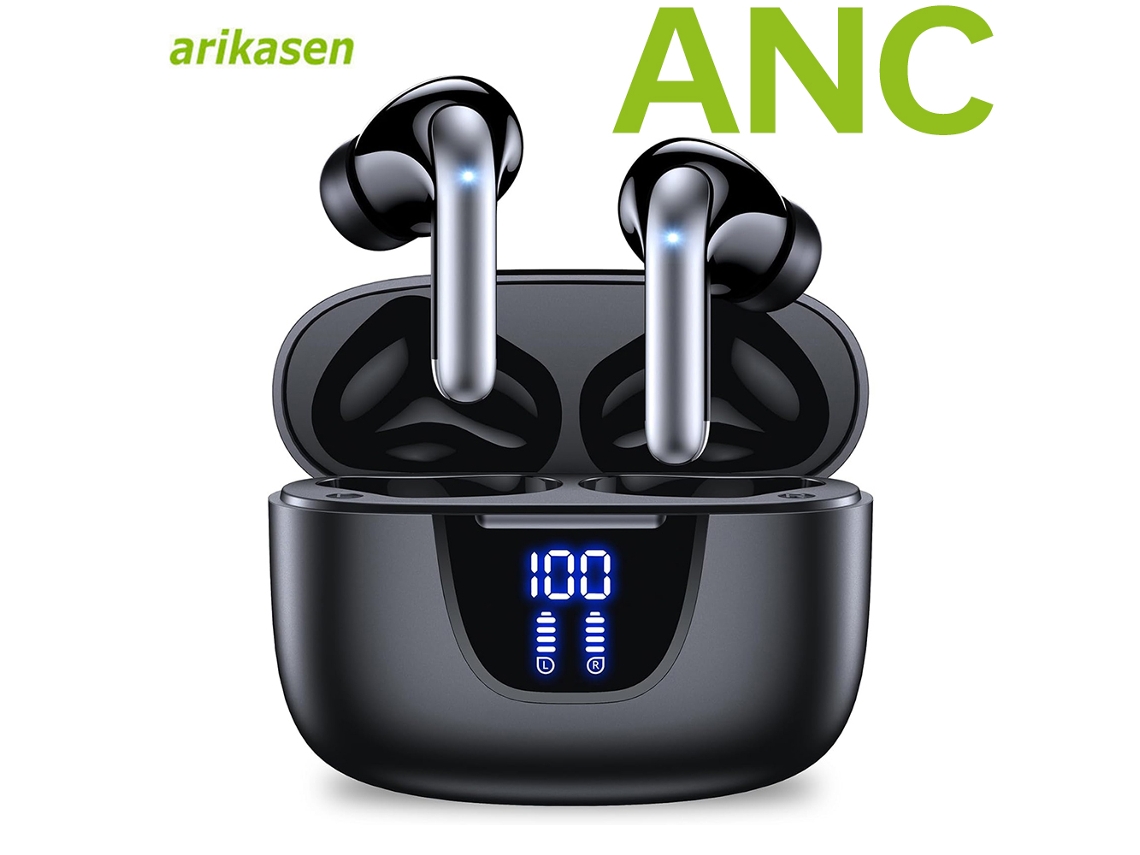 Auriculares Bluetooth Tws Con Cancelación Activa De Ruido, Pantalla Led, Auriculares Inalámbricos