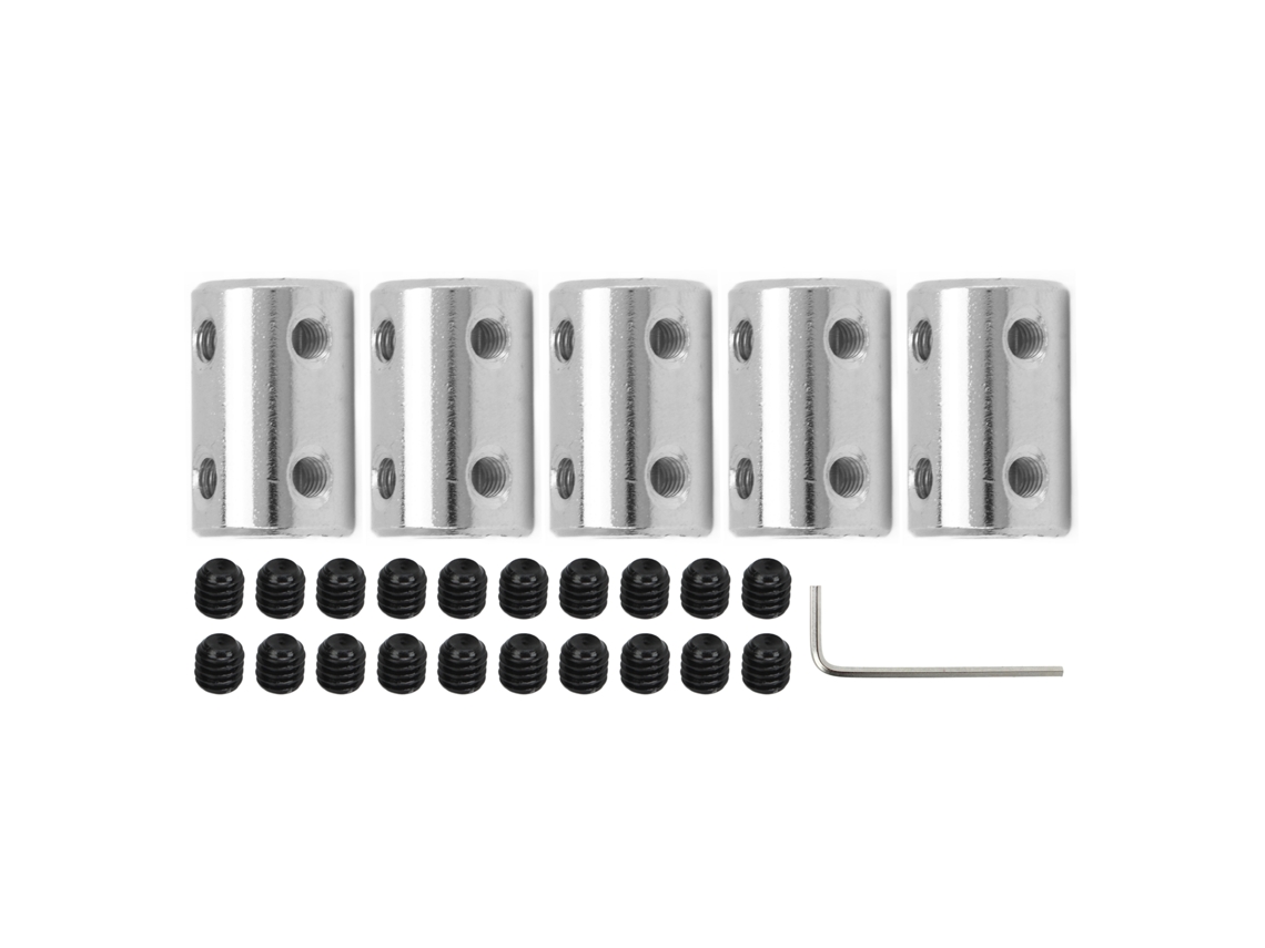 Acoplamiento De Eje Flexible De 5 Piezas, Conector De Eje De Motor De Acero De Alta Resistencia De 6 A 6 Mm Para Transmisión
