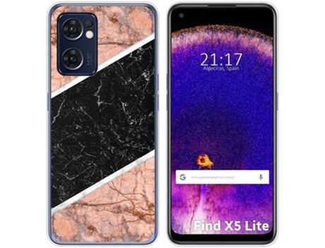Carcasa Oppo Find X5 Lite 5G TUMUNDOSMARTPHONE Dibujos Mármol 07 Multicolor
