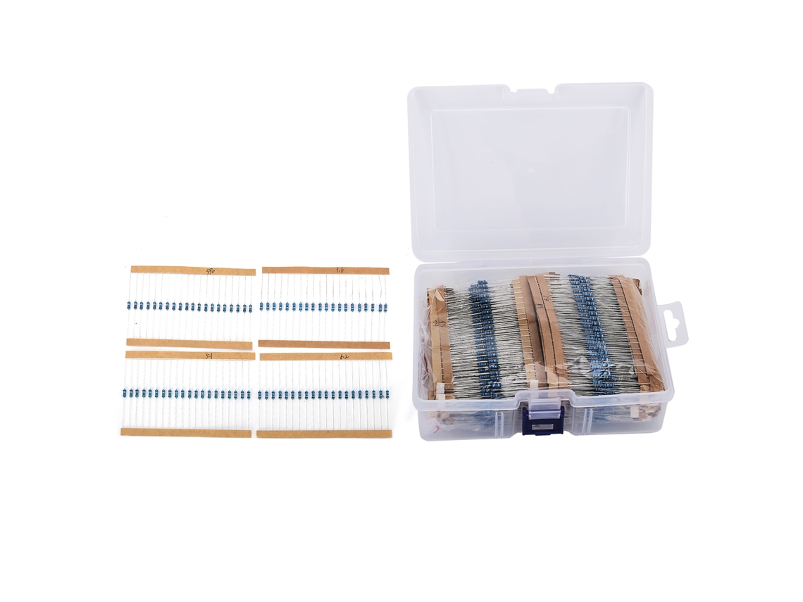 Conjunto De Resistencias 2600 Piezas 130 Valores 1/4w 1% Película De Metal Suministros Eléctricos