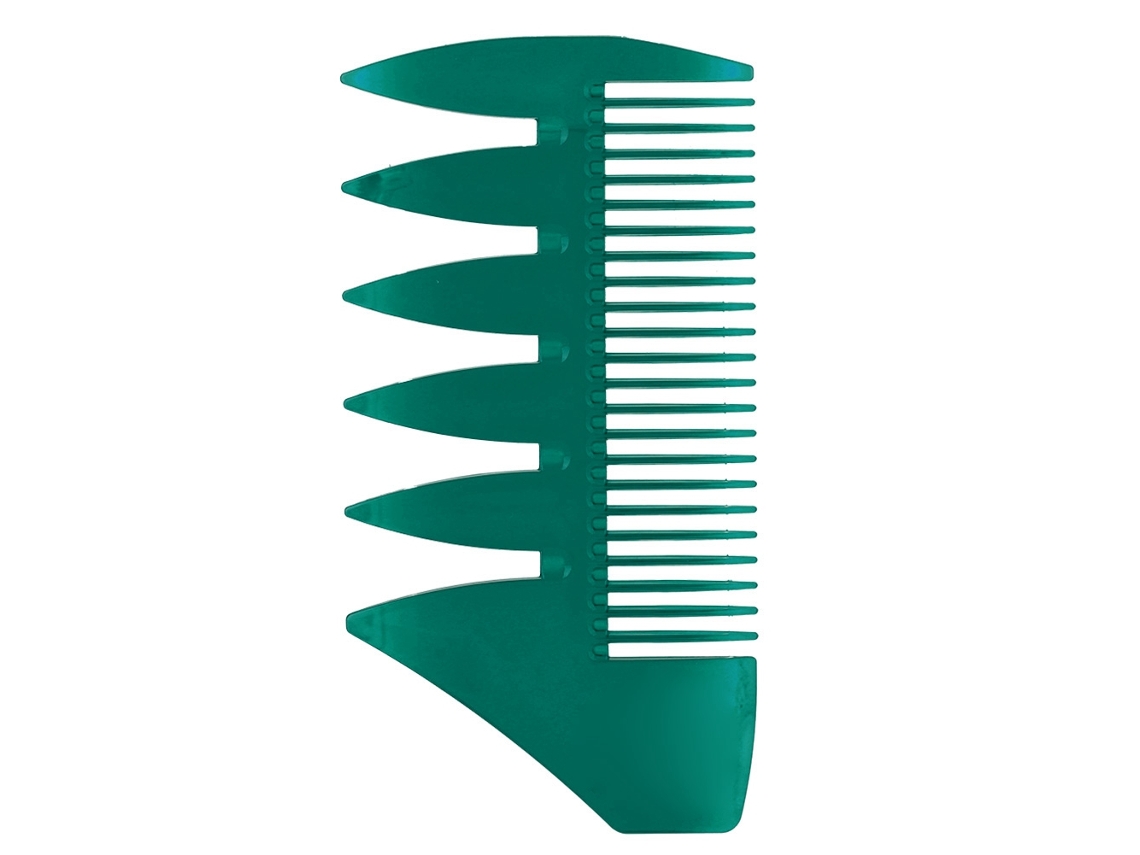 Peine Doble De Dientes Anchos Y Densos, Peine Plano Vintage Hecho A Mano (verde)