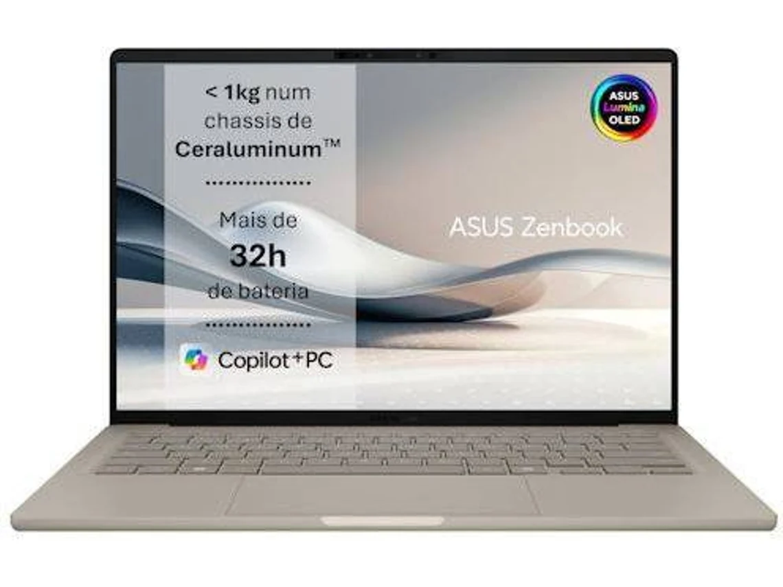 Portátil ASUS Zenbook UX3407QA (14'' - Snapdragon X X1 - RAM: 32 GB - 512 GB SSD - Qualcomm Adreno GPU)