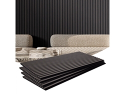 Paneles acústicos modernos de MDF negro de 1200 x 600 mm con absorción acústica Tekmaquinas