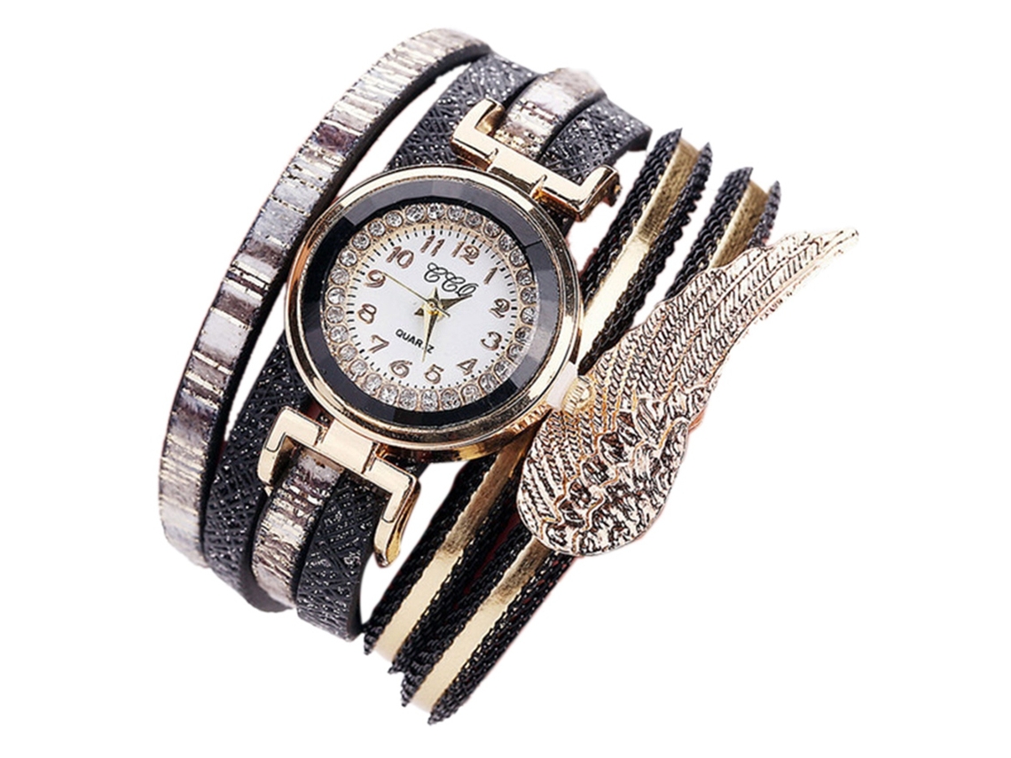 Reloj De Pulsera Multicapa Para Mujer Con Decoración De Diamantes De Imitación Y Movimiento De Cuarzo.