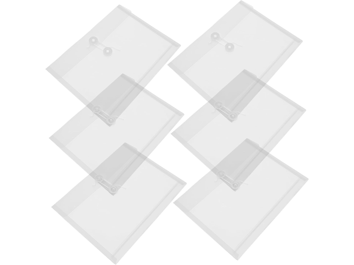Juego de 12 organizadores de archivos transparentes y reutilizables, prácticos para guardar pastas Gokoco