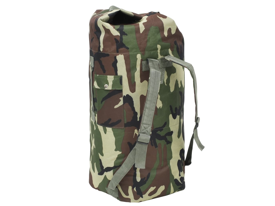 Maison Exclusive - Bolso De Lona Estilo Militar 85 L Camuflaje